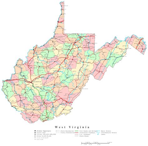 West Virginia State Map Printable